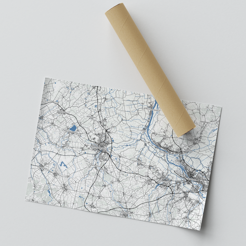 Carte personnalisée unique - Téléchargeable, Poster ou Toile - Pour célébrer vos lieux spéciaux