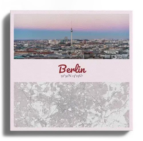 Carte photo de ville avec coordonnées