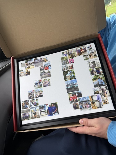Klantfoto van Charla voor beoordeling Fotocollage als download
