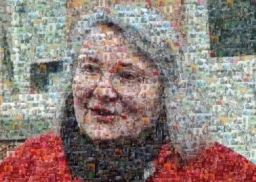Klantfoto van Gudrun voor beoordeling Afdruk Fotomozaïek [Online] Poster 70x50cm